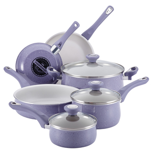 New Traditions 12 Piece Speckled Cookware Lavendar