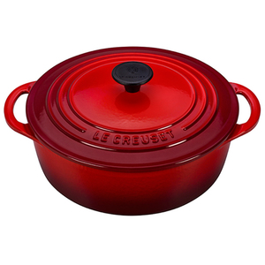 Enameled Cast Iron 2.75 Qt Shallow French Oven Cerise