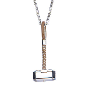 Marvel Women's Stainless Steel  Thor Hammer Pendant, 18&quot;