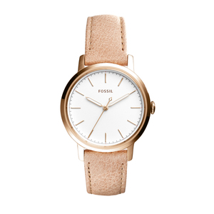 Ladies Neely Light Brown Sand Leather Strap Watch White Dial