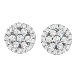14k White Gold 1/2ct TDW White diamond Stud Earrings (H-I, I1-I2)