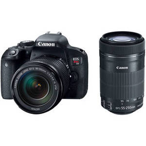 EOS Rebel T7i DSLR Camera with 18-135mm and 55-250mm Lenses Kit