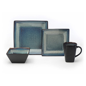 Adriatic Blue Square 16pc Dinnerware Set