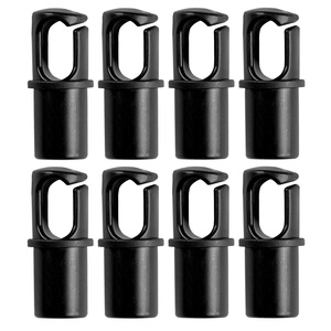Upper Bounce Universal Trampoline Pole Cap Enclosure Net Hook  Fits for 1&quot; or 1.5&quot; Diameter Pole - set of 8 - Black