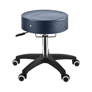 Master Massage Glider Adjustable Rolling Stool in Royal Blue  with Chrome Grab Bar for Salon,Beauty, Home and office use.