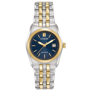 Womens Corso Eco-Drive Two-Tone Watch Blue Dial