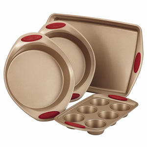 Cucina 4pc Bakeware Set Cranberry Red