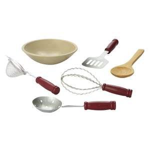 The Queen's Treasures 6 Pc Kitchen Tool Accessory Set for 18" American Girl® Doll Furniture: Mixing Bowl + 5 Kitchen Tools