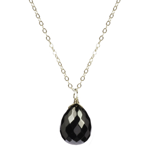 Lita Sterling Silver Hematite Pendant Necklace 18&quot;