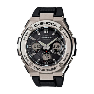 Mens G-Shock G-Steel Silver & Black Ana-Digi Watch Black Dial