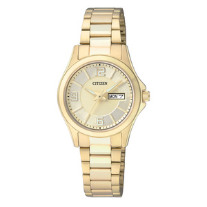 Ladies Corporate Exclusive Gold-Tone Quartz Watch Gold Dial
