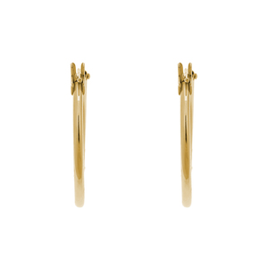 14K Yellow Gold 18mm Snap Hoop Earrings