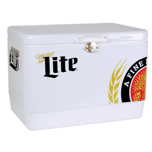 Miller Lite MLIC-54 54 Qt. Stainless Steel Ice Chest