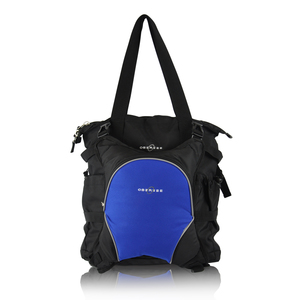 Obersee Innsbruck Diaper Bag Tote with Detachable Cooler - Black/ Royal Blue