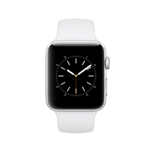 Apple Watch S1 42mm Silver Aluminum Case w/ White Sport Band