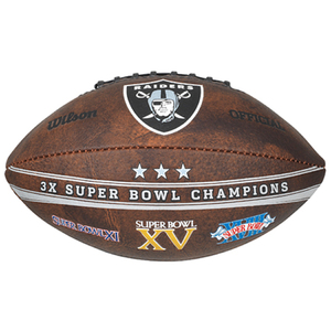 Wilson Oakland Raiders Commemorative Championship 9-Inch Leather Football