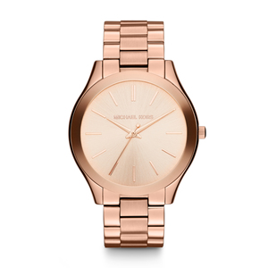 Ladies Slim Runway Rose Gold Stainless Steel Watch Rose Gold Dial
