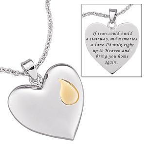 Sterling Silver Memorial Heart Pendant