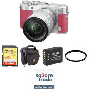 X-A3 Mirrorless Digital Camera with 16-50mm Lens Deluxe Kit (Pink)