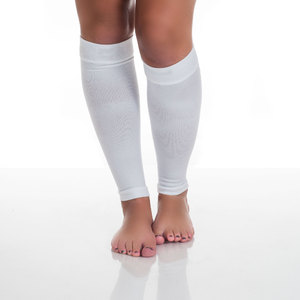 Remedy Calf Compression Running Sleeve Socks - Medium/White