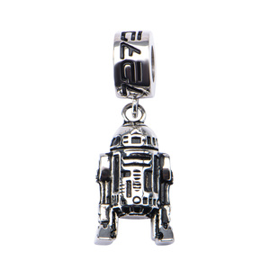 Star Wars 925 Sterling Silver R2-D2 Dangle Bead Charm