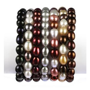Lita 7pc Set Freshwater Pearl Stretch Bracelet