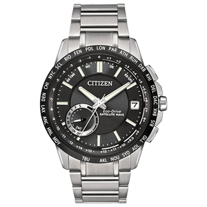Mens Satellite Wave-World Time GPS Eco-Drive Watch