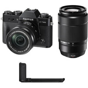 X-T20 Mirrorless Digital Camera with 16-50mm and 50-230mm Lenses and Grip Kit (Black)