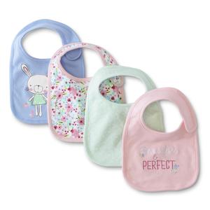 Little Wonders Infant Girls' 4-Pack Bibs - Granma's Little Bunny