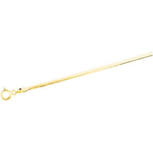 14k Yellow Gold 1.5mm Solid Flexible Herringbone Necklace -  20 Inches