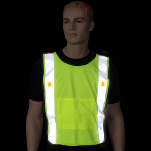 Safeways Neon Yellow LED Mesh Power Vest