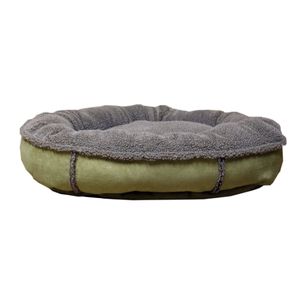 Carolina Pet Company Small Faux Suede & Tipped Berber Round Comfy Cup - Sage