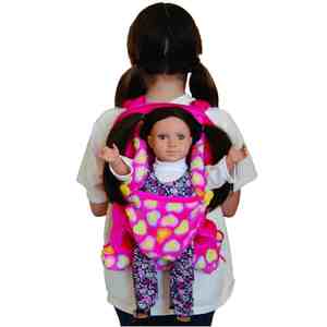 The Queen's Treasures Pink Childs Backpack Doll Carrier & Sleeping Bag Clothes & Accessory Storage for 18&quot; American Girl&#174;