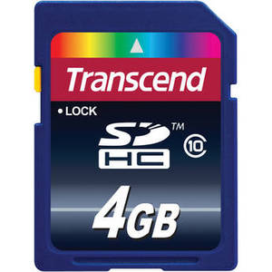 4GB SDHC Memory Card Class 10