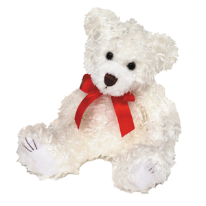 First and Main 7-Inch Scraggles White Teddy Bear